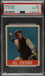 1948-1949 Leaf #22 Al Evans PSA VG-EX 4