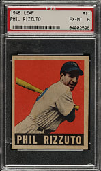 1948-1949 Leaf #11 Phil Rizzuto PSA EX-MT 6