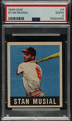 1948-1949 Leaf #4 Stan Musial Rookie PSA GOOD 2