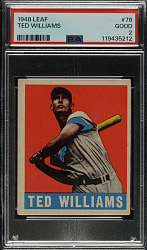 1948-1949 Leaf #76 Ted Williams PSA GOOD 2
