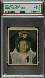 1951 Berk Ross #4-5 Whitey Ford Rookie PSA VG-EX 4
