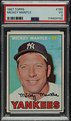 1967 Topps #150 Mickey Mantle PSA VG 3