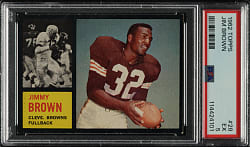 1962 Topps Football #28 Jim Brown PSA EX 5