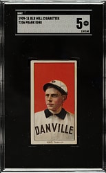 1909-1911 T206 White Border Frank King Southern Leaguer SGC EX 5 - Old Mill Back