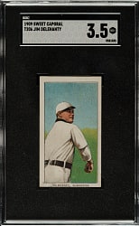 1909-1911 T206 White Border Jim Delehanty SGC VG+ 3.5