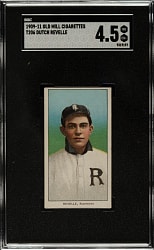 1909-1911 T206 White Border Dutch Revelle Southern Leaguer SGC VG/EX+ 4.5 - Old Mill Back