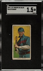1909-1911 T206 White Border Ed Karger SGC FAIR 1.5 - El Principe De Gales Back