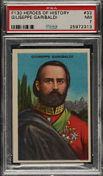 1920s F130 Gridley Butter "Heroes of History" #33 Giuseppe Garibaldi PSA NM 7