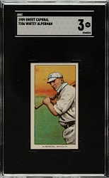 1909-1911 T206 White Border Whitey Alperman SGC VG 3