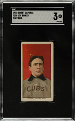 1909-1911 T206 White Border Joe Tinker Portrait SGC VG 3