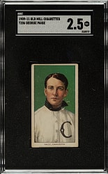 1909-1911 T206 White Border George Paige Southern Leaguer SGC GOOD+ 2.5 - Old Mill Back