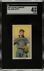 1909-1911 T206 White Border James Lafitte Southern Leaguer SGC VG/EX 4 - Old Mill Back