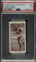 1939 W. A. & A. C. Churchman "Kings of Speed" #45 Jesse Owens PSA EX 5
