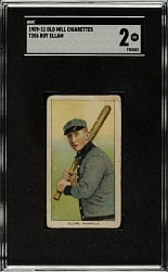 1909-1911 T206 White Border Roy Ellam Southern Leaguer SGC GOOD 2 - Old Mill Back