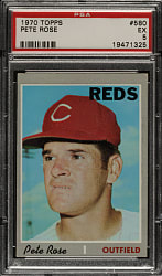 1970 Topps #580 Pete Rose PSA EX 5