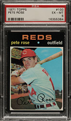 1971 Topps #100 Pete Rose PSA EX-MT 6
