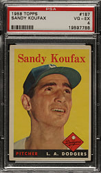 1958 Topps #187 Sandy Koufax PSA VG-EX 4