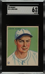 1933 R319 Goudey #214 John Kerr SGC EX/NM 6