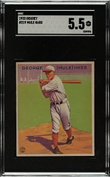 1933 R319 Goudey #219 Mule Haas SGC EX+ 5.5