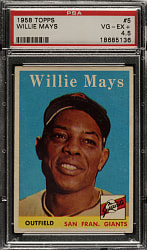 1958 Topps #5 Willie Mays PSA VG-EX+ 4.5