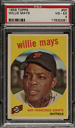 1959 Topps #50 Willie Mays PSA VG-EX 4