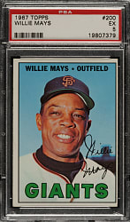 1967 Topps #200 Willie Mays PSA EX 5