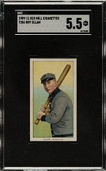 1909-1911 T206 White Border Roy Ellam Southern Leaguer SGC EX+ 5.5 - Old Mill Back