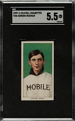 1909-1911 T206 White Border Gordon Hickman Southern Leaguer SGC EX+ 5.5 - Old Mill Back