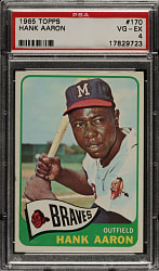 1965 Topps #170 Hank Aaron PSA VG-EX 4