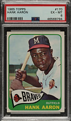 1965 Topps #170 Hank Aaron PSA EX-MT 6