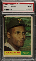 1961 Topps #388 Roberto Clemente PSA VG-EX 4