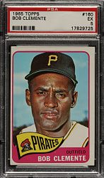 1965 Topps #160 Roberto Clemente PSA EX 5