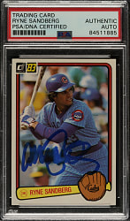 Signed 1983 Donruss #277 Ryne Sandberg Rookie - PSA/DNA