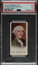 1927 Carerras LTD. Famous Men #19 George Washington PSA EX 5