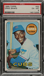 1969 Topps #20 Ernie Banks PSA EX-MT 6
