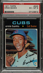 1971 Topps #525 Ernie Banks PSA EX-MT 6