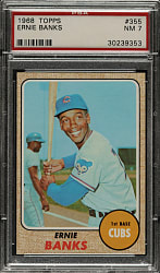 1968 Topps #355 Ernie Banks PSA NM 7