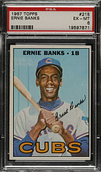 1967 Topps #215 Ernie Banks PSA EX-MT 6