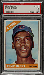 1966 Topps #110 Ernie Banks PSA EX 5