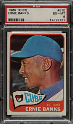 1965 Topps #510 Ernie Banks PSA EX-MT 6