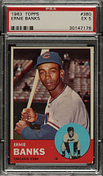 1963 Topps #380 Ernie Banks PSA EX 5