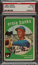 1959 Topps #350 Ernie Banks PSA VG-EX 4