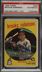 Signed 1959 Topps #439 Brooks Robinson - PSA/DNA
