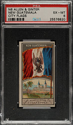 1888 N6 Allen & Ginter "City Flags" New Guatemala PSA EX-MT 6