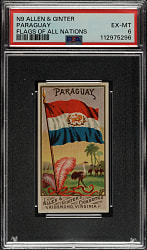 1887 N9 Allen & Ginter "Flags Of All Nations" Paraguay PSA EX-MT 6