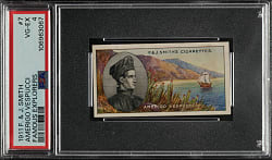 1911 F. & J. Smith "Famous Explorers" #7 Amerigo Vespucci PSA VG-EX 4