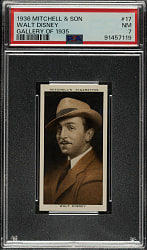 1936 Mitchell & Son "A Gallery of 1935" #17 Walt Disney PSA NM 7