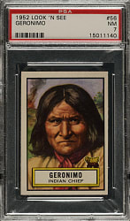 1952 Topps "Look 'n See" #56 Geronimo PSA NM 7