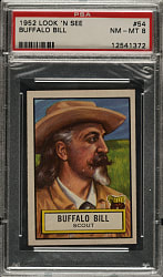 1952 Topps "Look 'n See" #54 Buffalo Bill PSA NM-MT 8