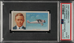 1936 Carrerras Ltd. "Famous Airmen & Airwomen" #22 Charles Lindbergh PSA EX-MT 6